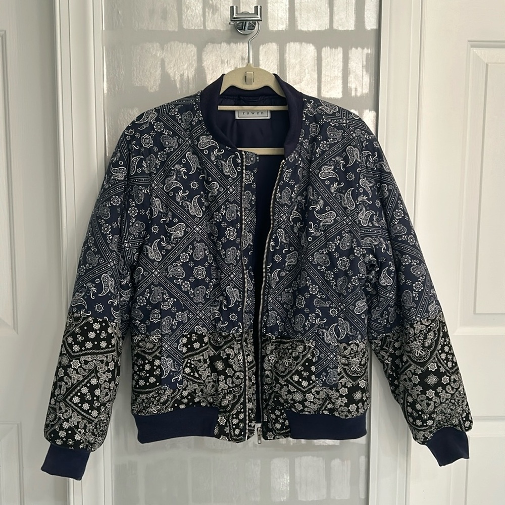 bandana print bomber jacket
